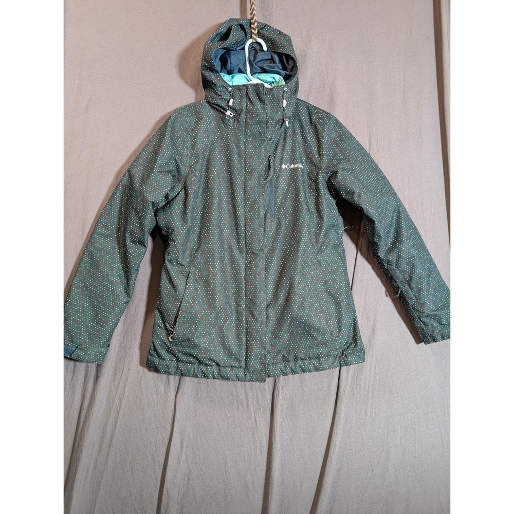 Columbia Interchange 3-in-1‎ Jacket Women's M Green Hooded Sky Waterproof Winter